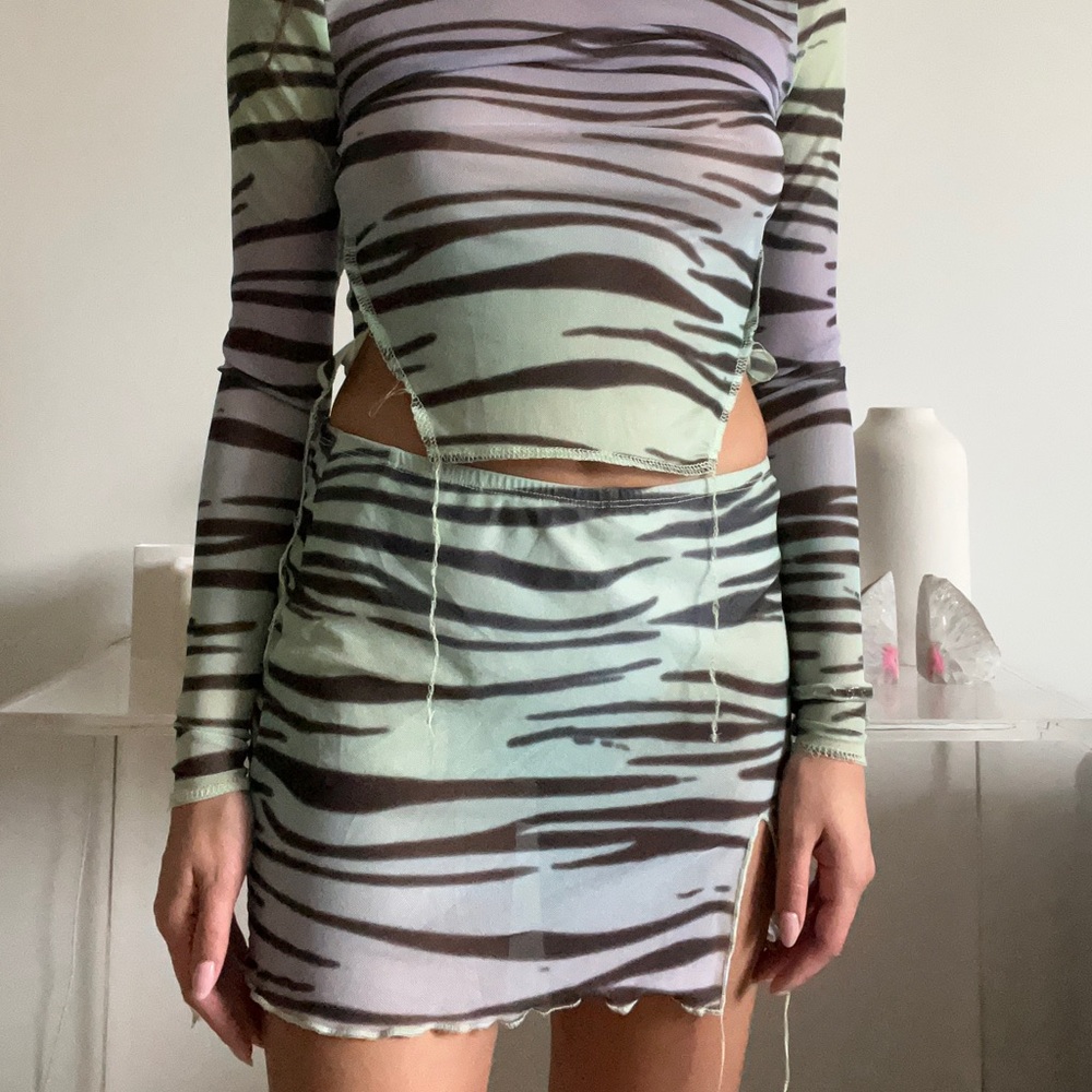 Princess Polly In The Fields mesh tiger top and skort